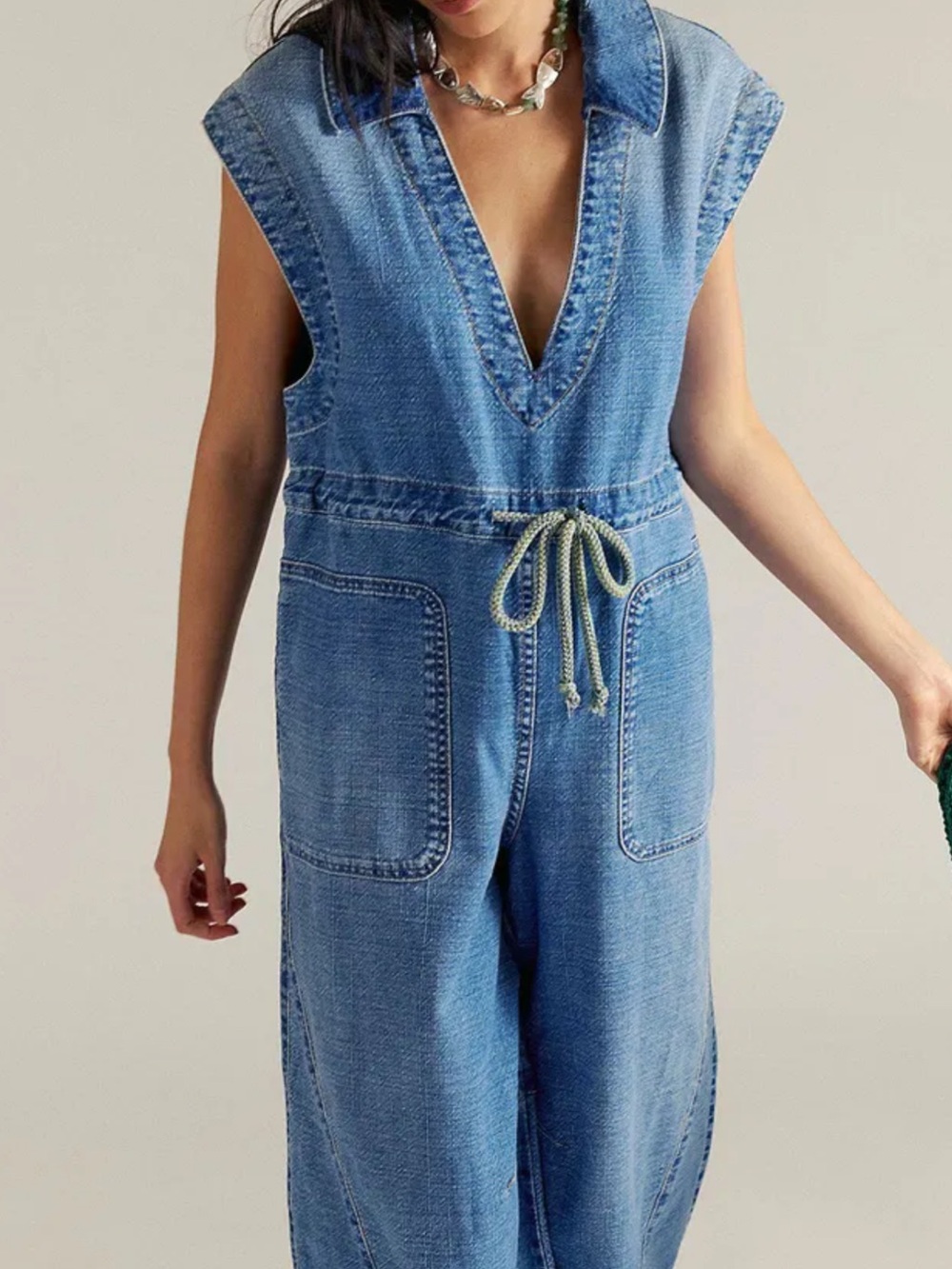 We The Free Lantana Cropped Coverall by Free People. - Picture 2 of 10